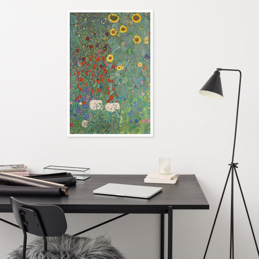 Poster mit Rahmen - Gustav Klimt, Garten mit Sonnenblumen artlia