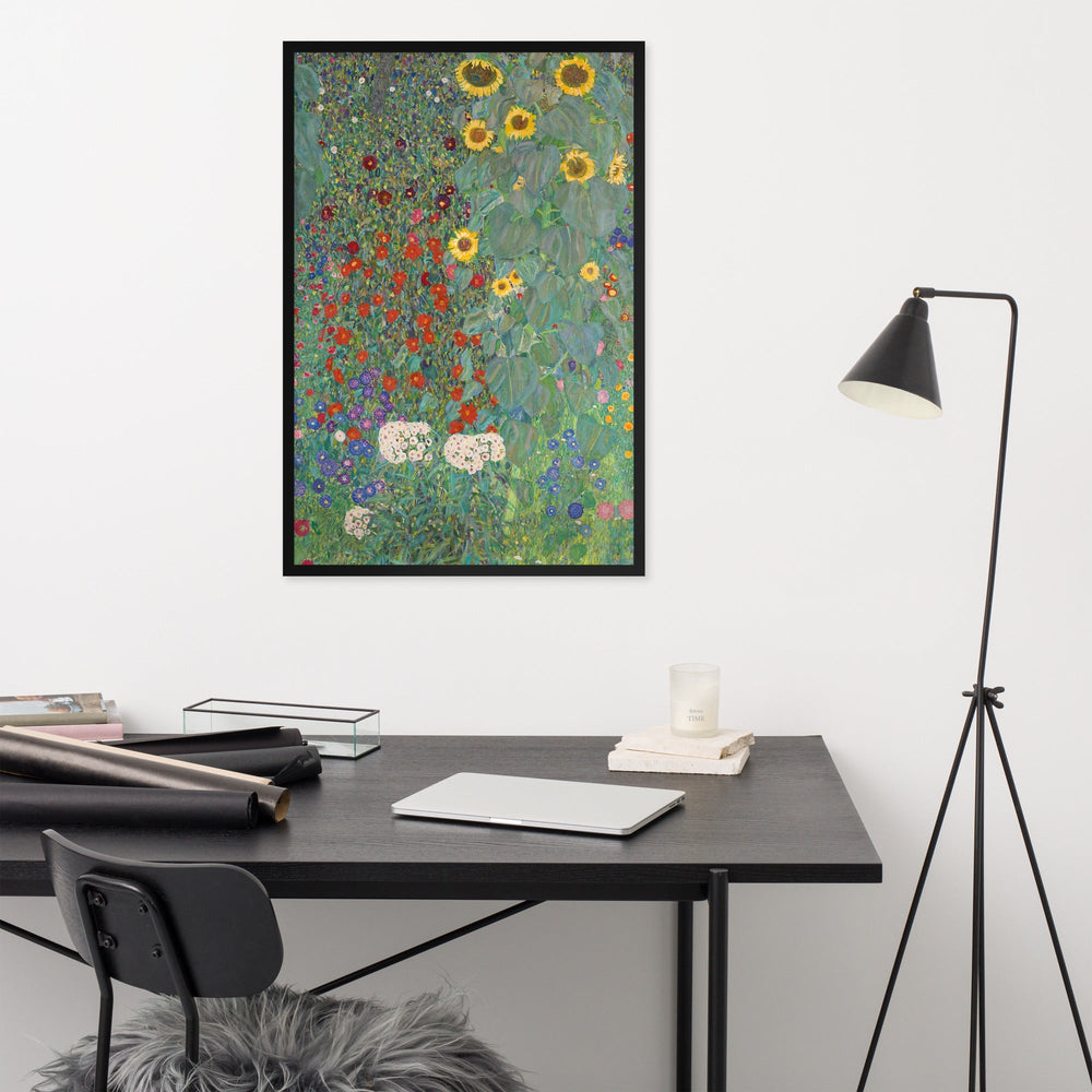 Poster mit Rahmen - Gustav Klimt, Garten mit Sonnenblumen artlia