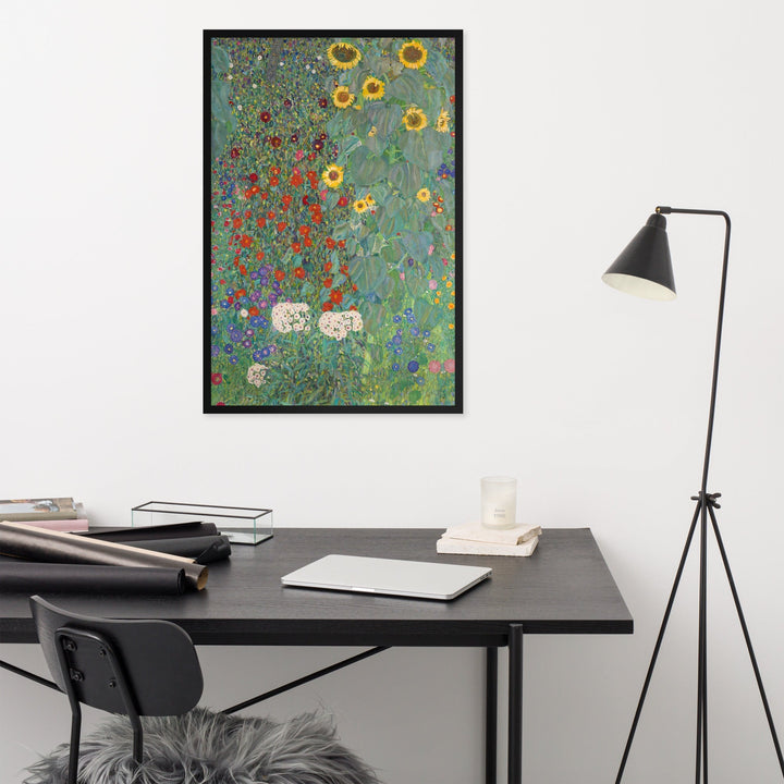 Poster mit Rahmen - Gustav Klimt, Garten mit Sonnenblumen artlia