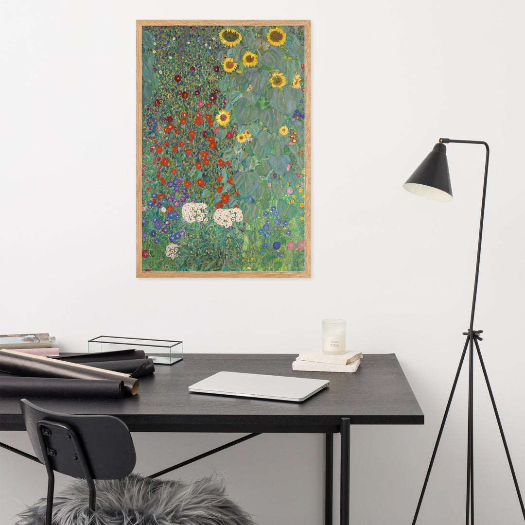 Poster mit Rahmen - Gustav Klimt, Garten mit Sonnenblumen artlia