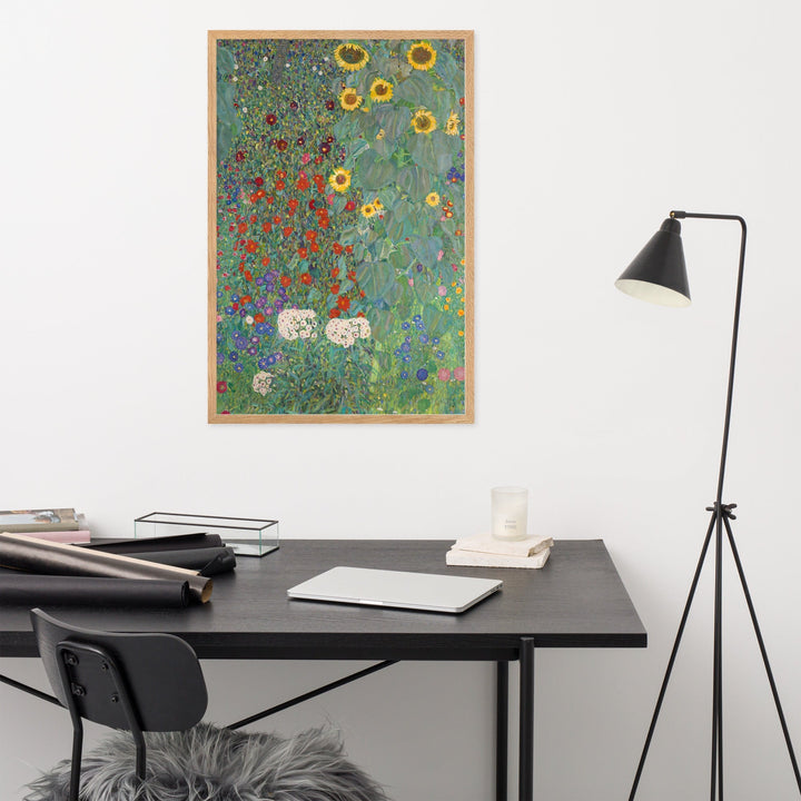 Poster mit Rahmen - Gustav Klimt, Garten mit Sonnenblumen artlia