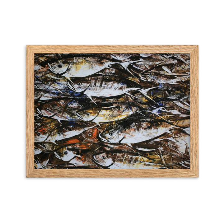 Poster mit Rahmen - Makrelen Oak / 30×40 cm artlia