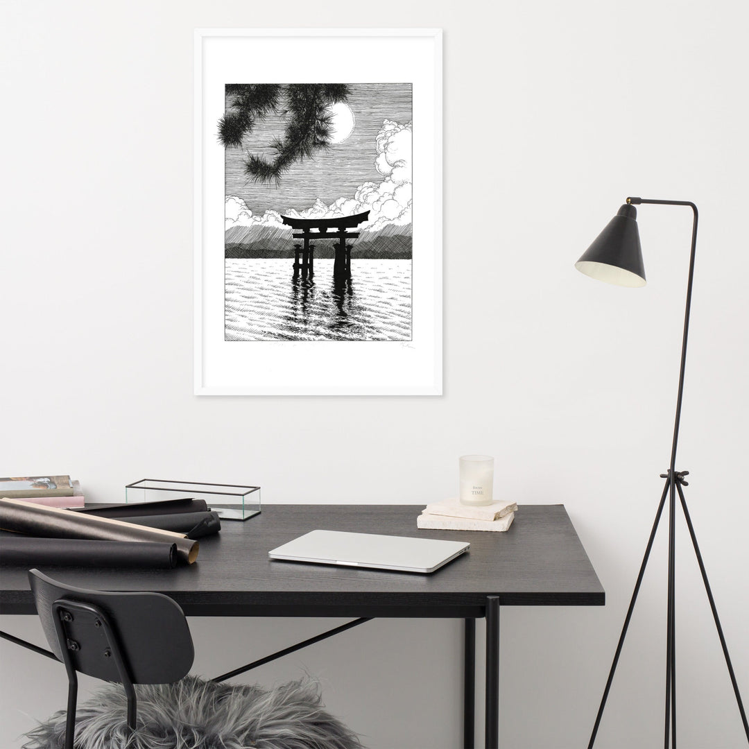 Poster mit Rahmen - Miyajima artlia