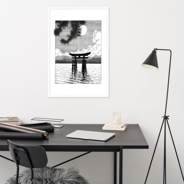 Poster mit Rahmen - Miyajima artlia