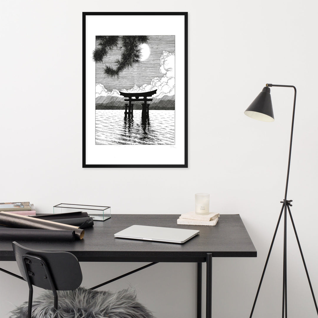 Poster mit Rahmen - Miyajima artlia