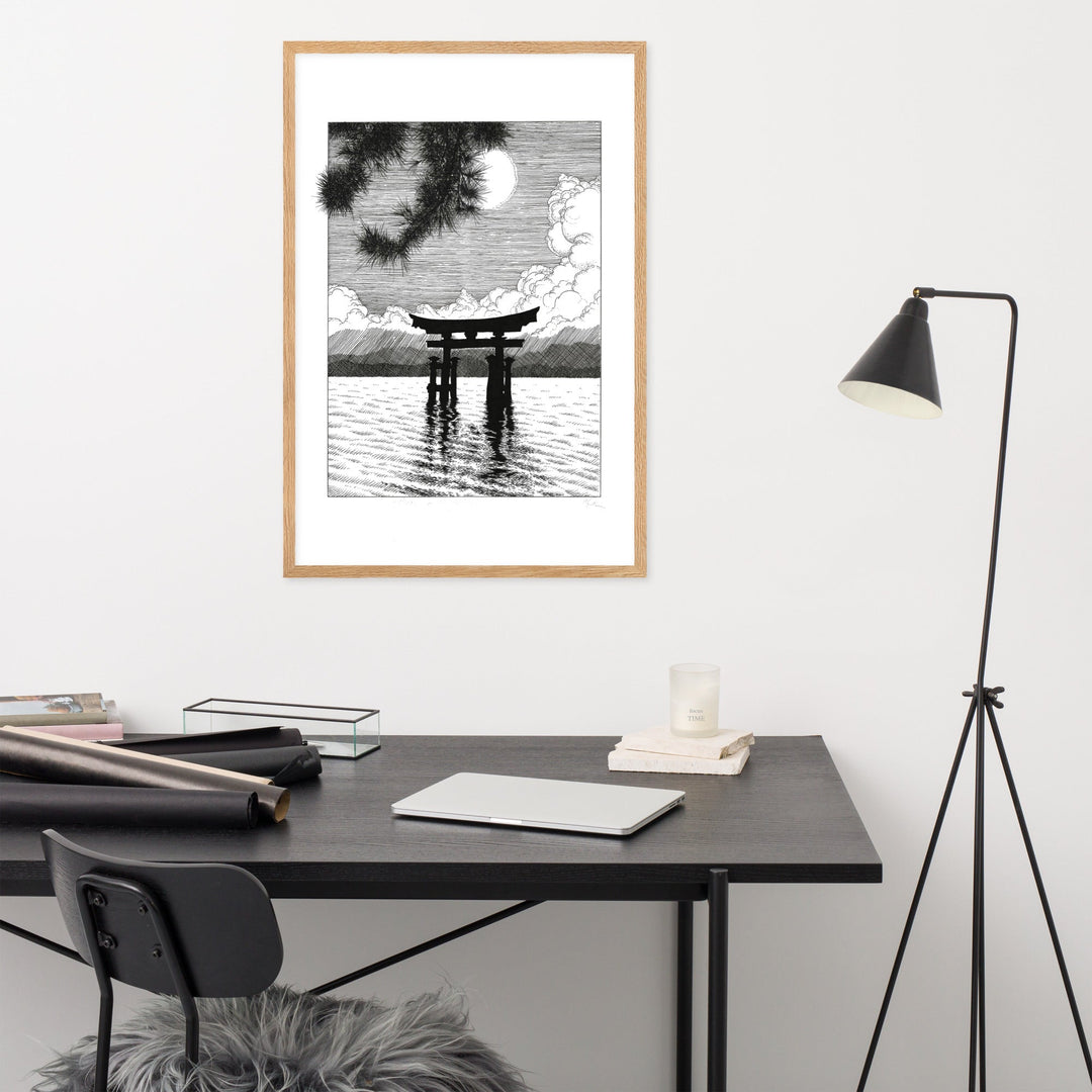 Poster mit Rahmen - Miyajima artlia
