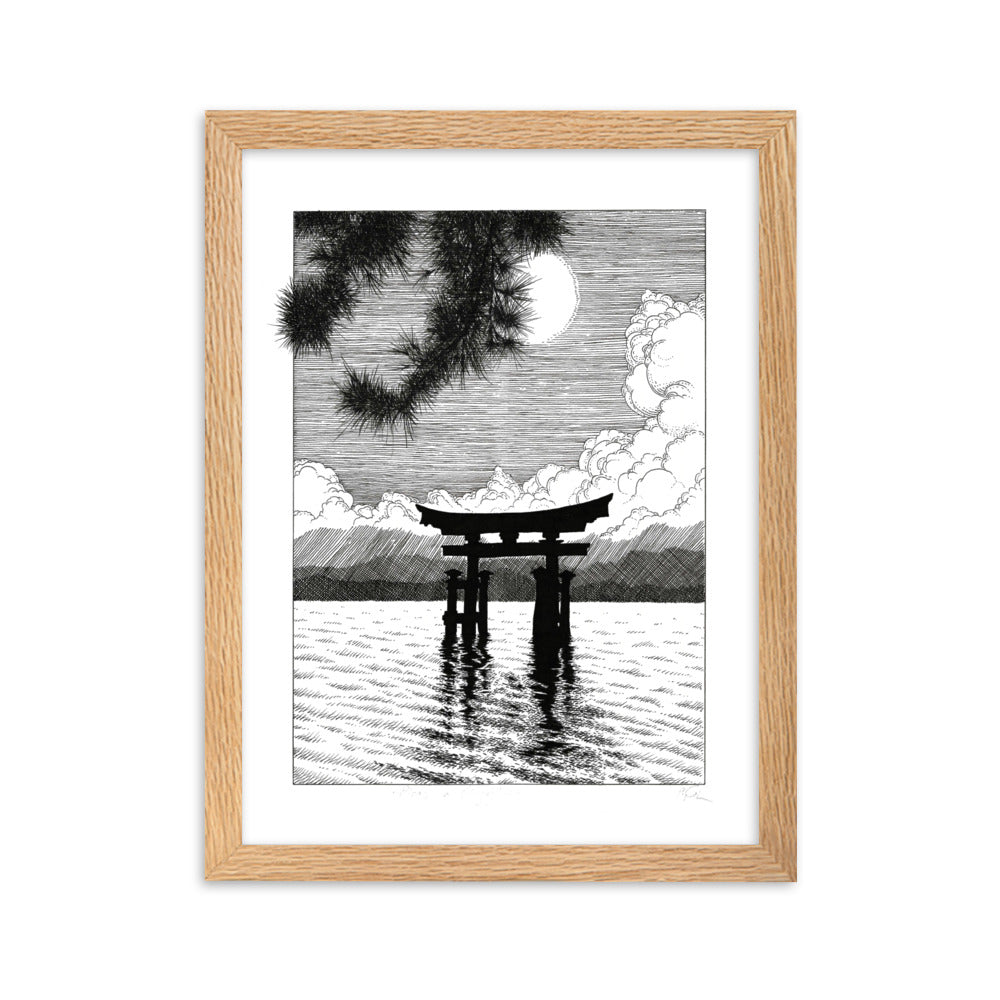 Poster mit Rahmen - Miyajima Oak / 30×40 cm artlia