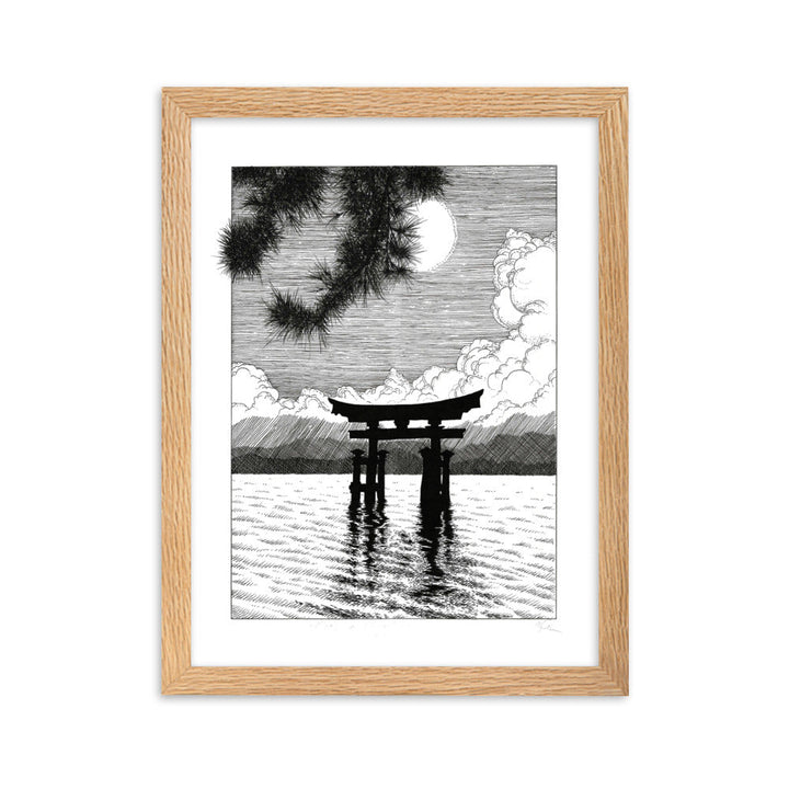 Poster mit Rahmen - Miyajima Oak / 30×40 cm artlia