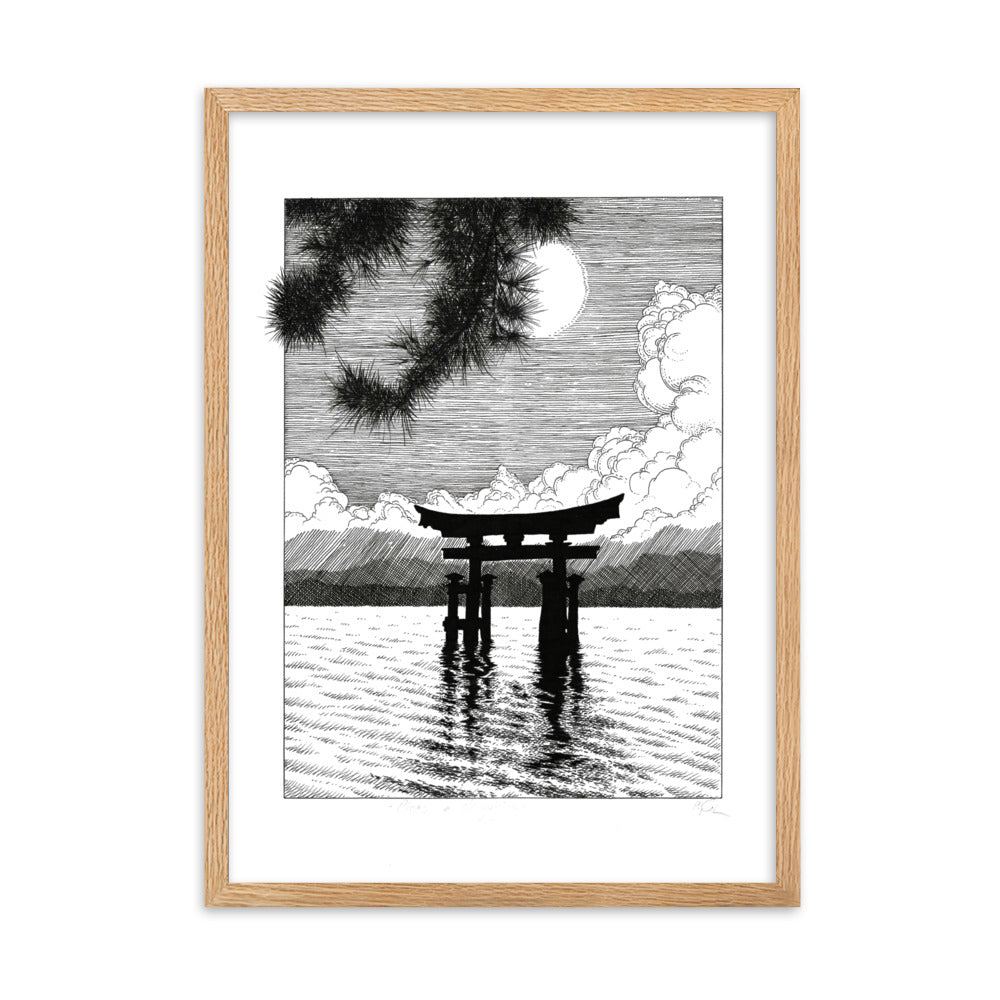 Poster mit Rahmen - Miyajima Oak / 50×70 cm artlia