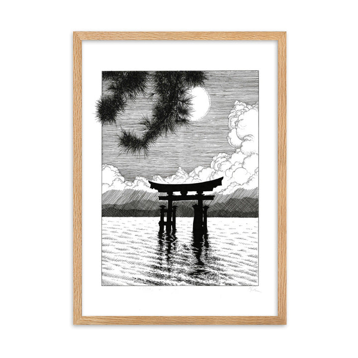Poster mit Rahmen - Miyajima Oak / 50×70 cm artlia