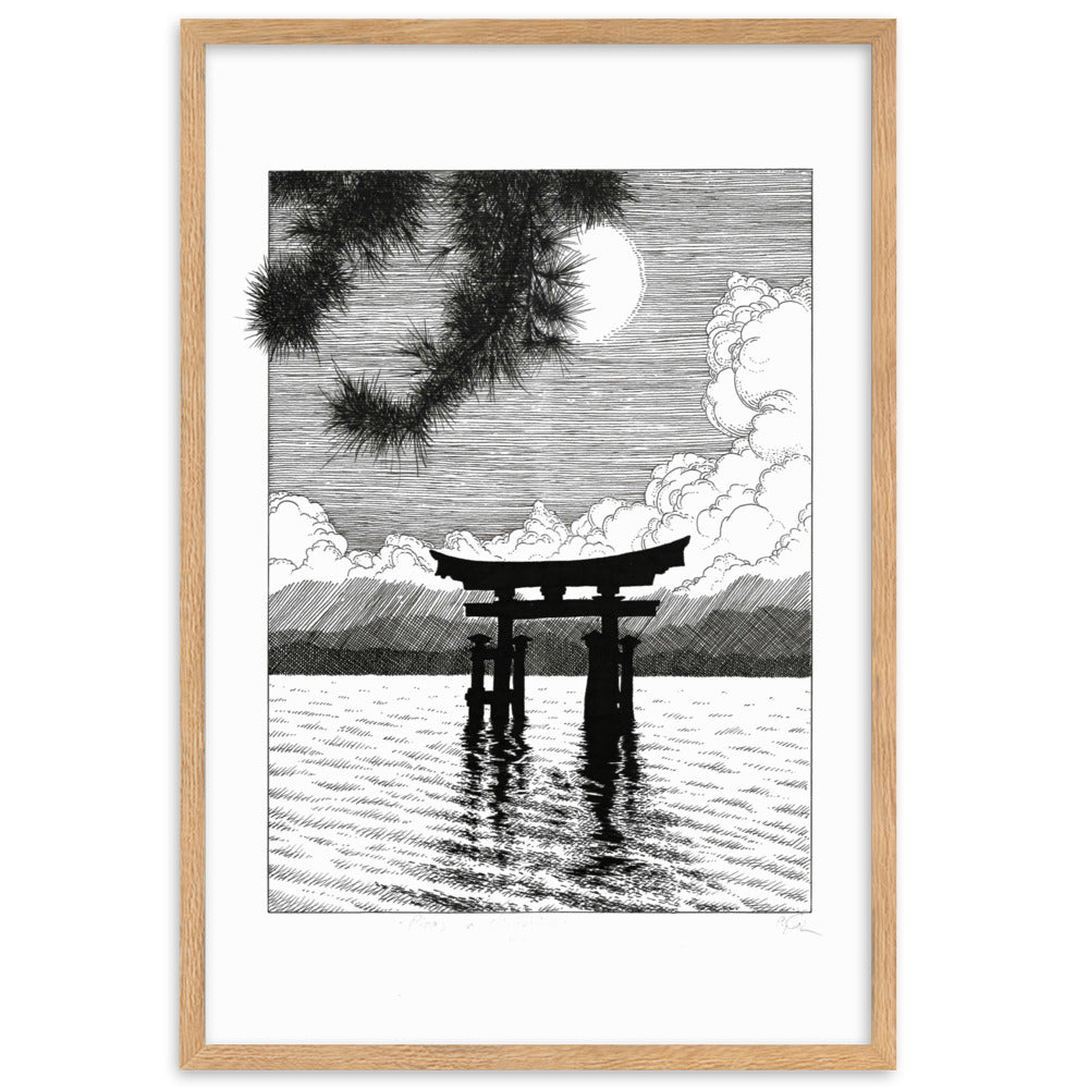 Poster mit Rahmen - Miyajima Oak / 61×91 cm artlia