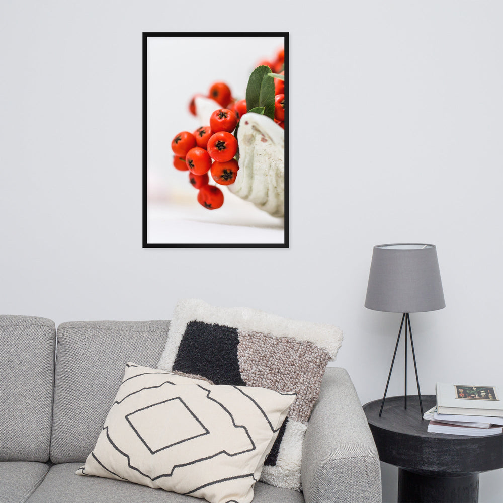 Poster mit Rahmen - Red Berries artlia