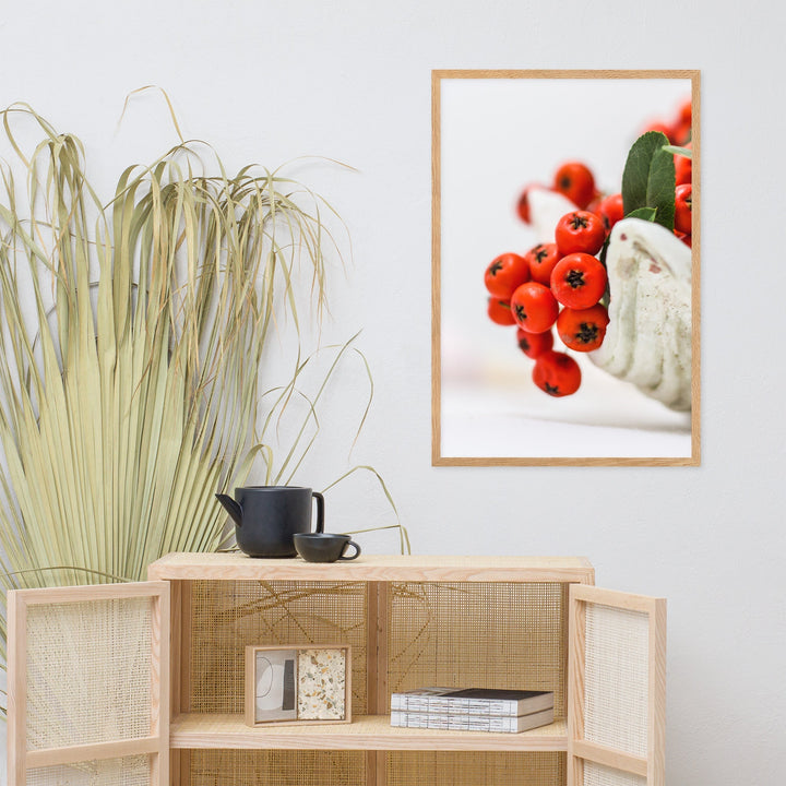 Poster mit Rahmen - Red Berries artlia