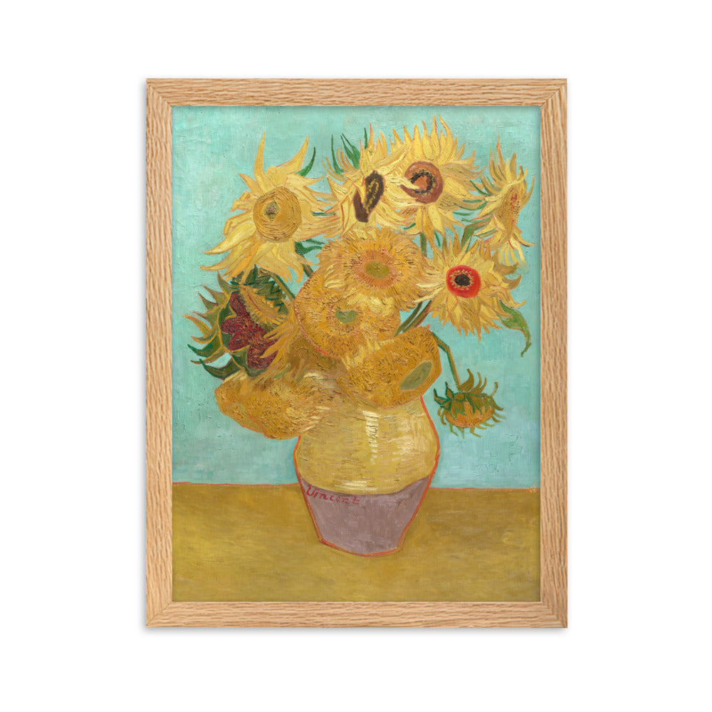 Poster mit Rahmen - Sonnenblumen, 1889 Oak / 30×40 cm artlia