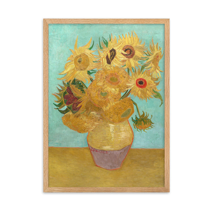 Poster mit Rahmen - Sonnenblumen, 1889 Oak / 50×70 cm artlia