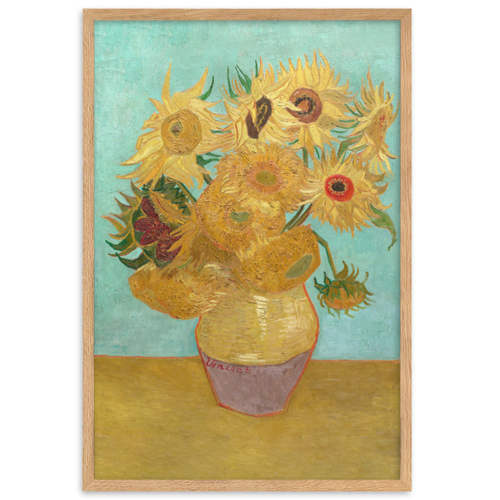 Poster mit Rahmen - Sonnenblumen, 1889 Oak / 61×91 cm artlia