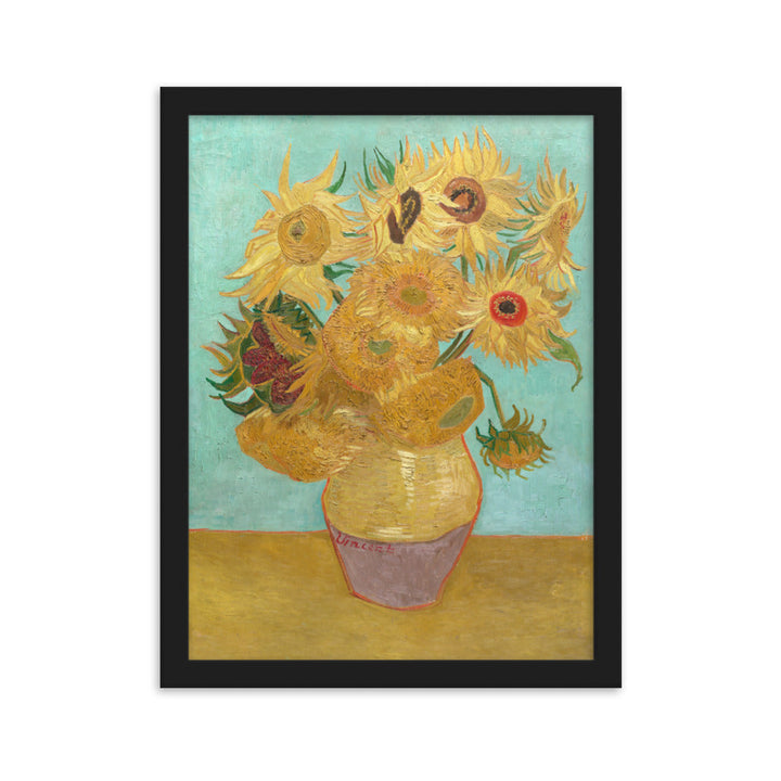 Poster mit Rahmen - Sonnenblumen, 1889 Schwarz / 30×40 cm artlia