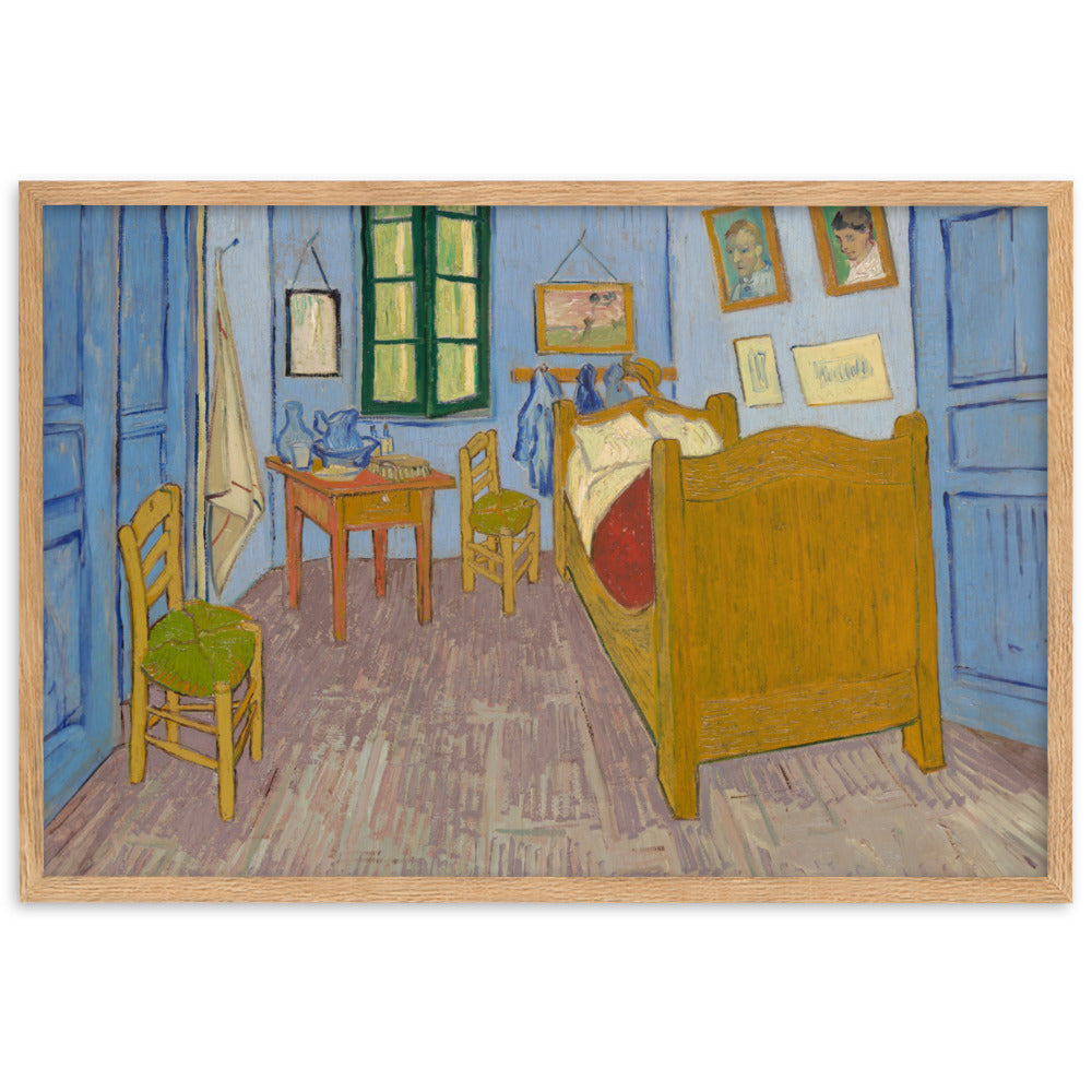 Poster mit Rahmen - Van Gogh, Das Schlafzimmer in Arles Oak / 61×91 cm artlia