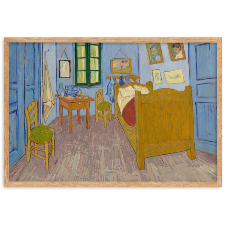 Poster mit Rahmen - Van Gogh, Das Schlafzimmer in Arles Oak / 61×91 cm artlia