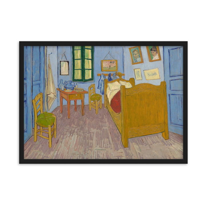 Poster mit Rahmen - Van Gogh, Das Schlafzimmer in Arles Schwarz / 50×70 cm artlia