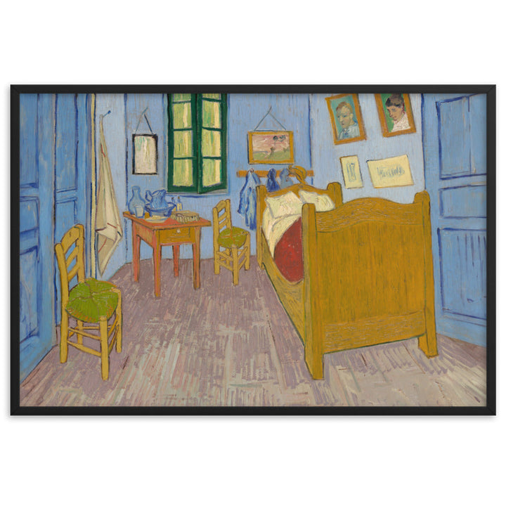 Poster mit Rahmen - Van Gogh, Das Schlafzimmer in Arles Schwarz / 61×91 cm artlia