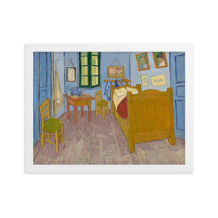 Poster mit Rahmen - Van Gogh, Das Schlafzimmer in Arles Weiß / 30×40 cm artlia