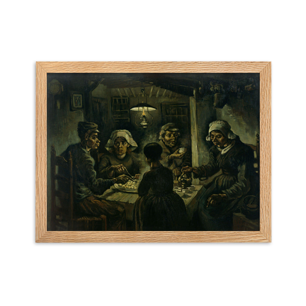 Poster mit Rahmen - Van Gogh, Katoffelesser 1885 Oak / 30×40 cm artlia