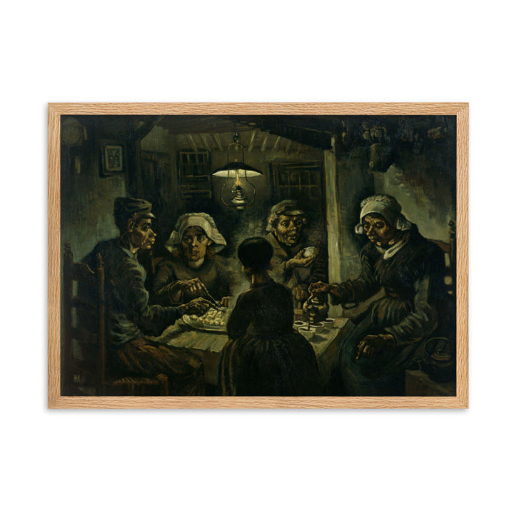 Poster mit Rahmen - Van Gogh, Katoffelesser 1885 Oak / 50×70 cm artlia