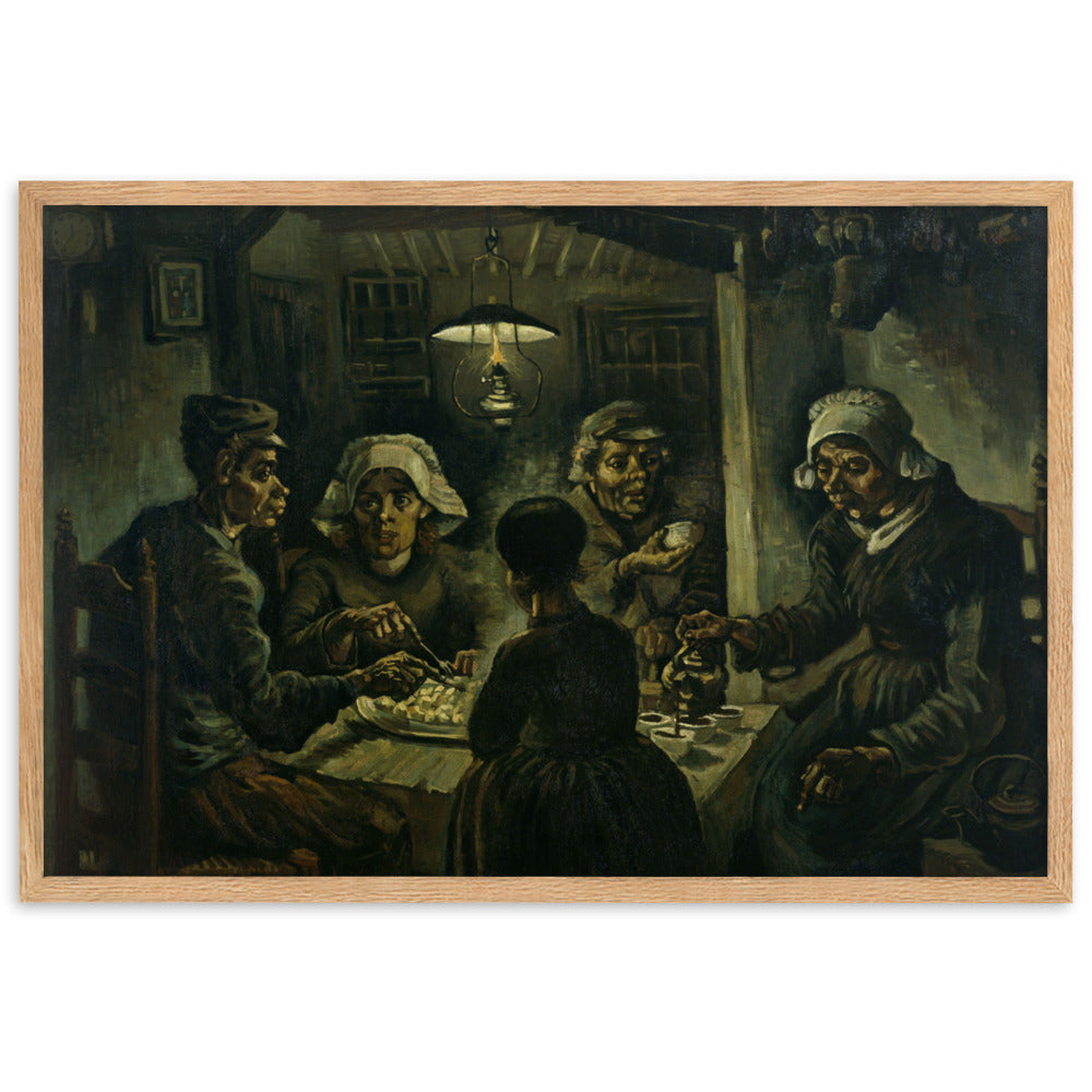 Poster mit Rahmen - Van Gogh, Katoffelesser 1885 Oak / 61×91 cm artlia