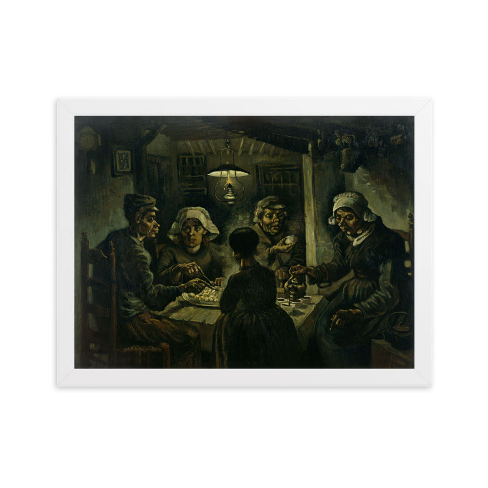 Poster mit Rahmen - Van Gogh, Katoffelesser 1885 Weiß / 30×40 cm artlia
