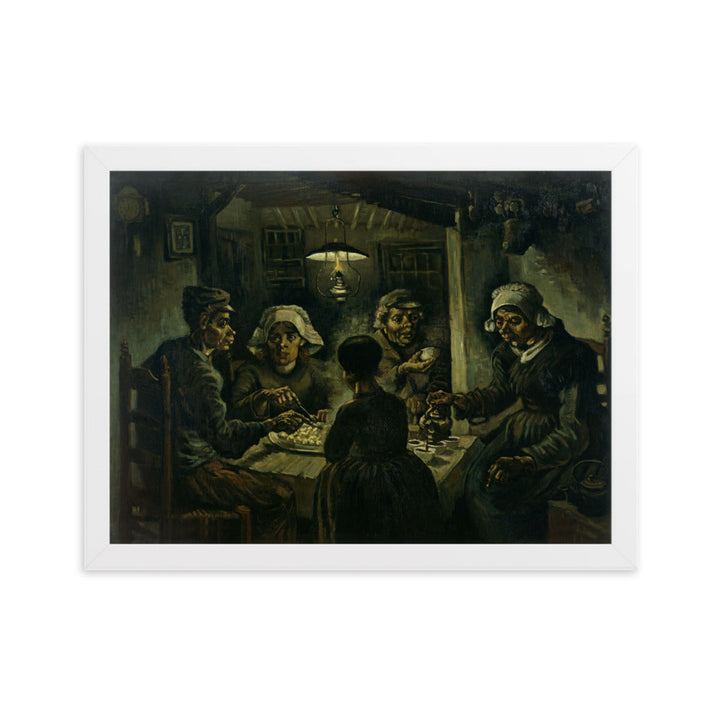 Poster mit Rahmen - Van Gogh, Katoffelesser 1885 Weiß / 30×40 cm artlia