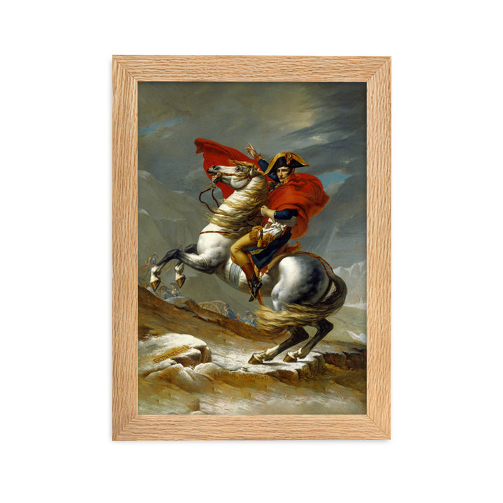 Poster - Napoleon Crossing the Alps Oak / 21×30 cm artlia