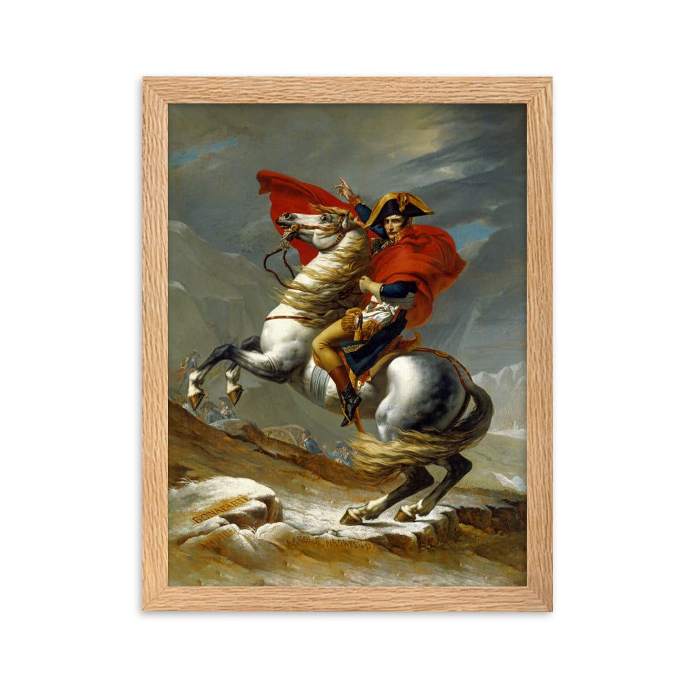 Poster - Napoleon Crossing the Alps Oak / 30×40 cm artlia