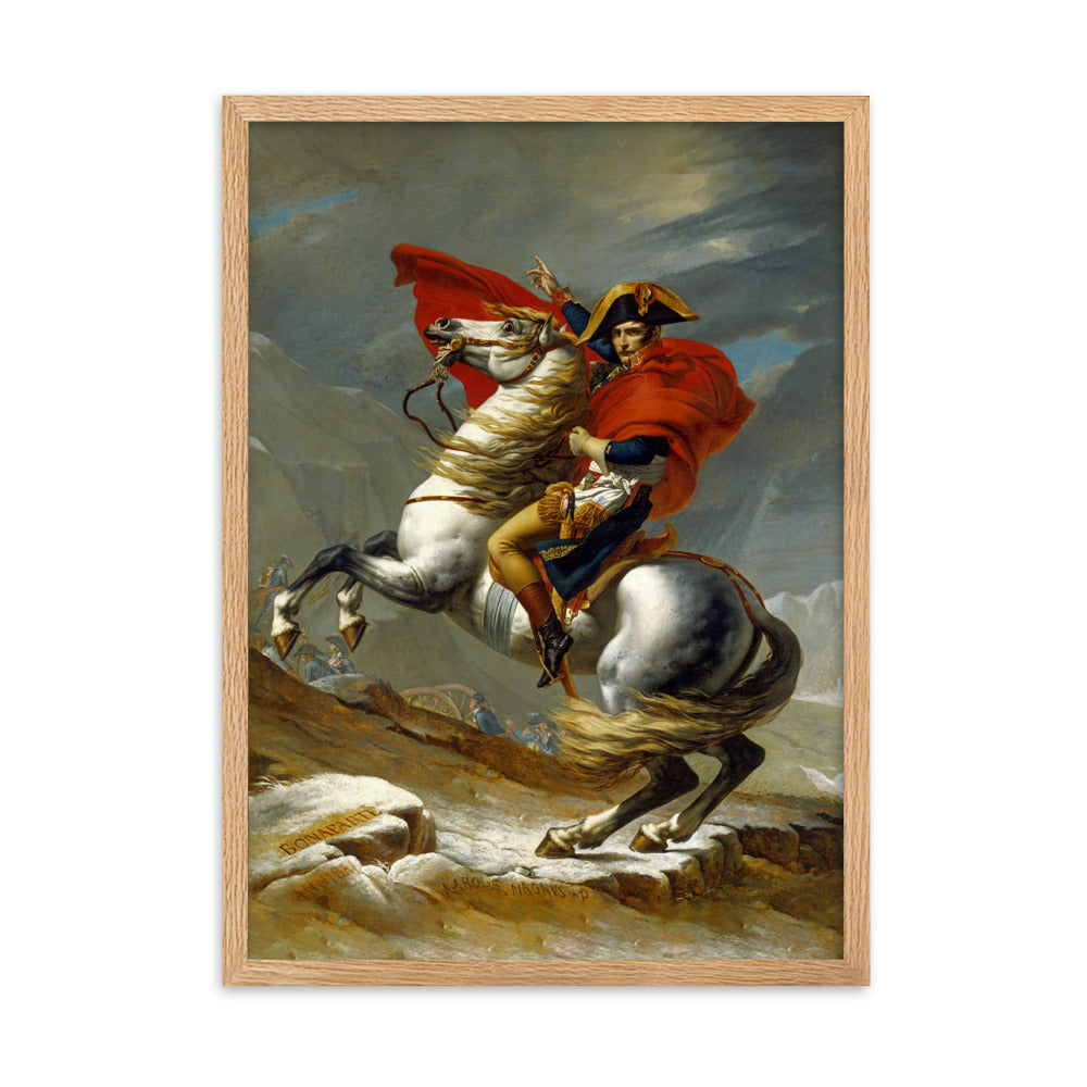 Poster - Napoleon Crossing the Alps Oak / 50×70 cm artlia