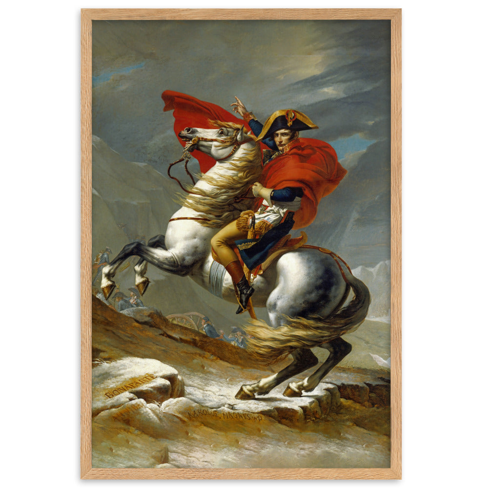 Poster - Napoleon Crossing the Alps Oak / 61×91 cm artlia