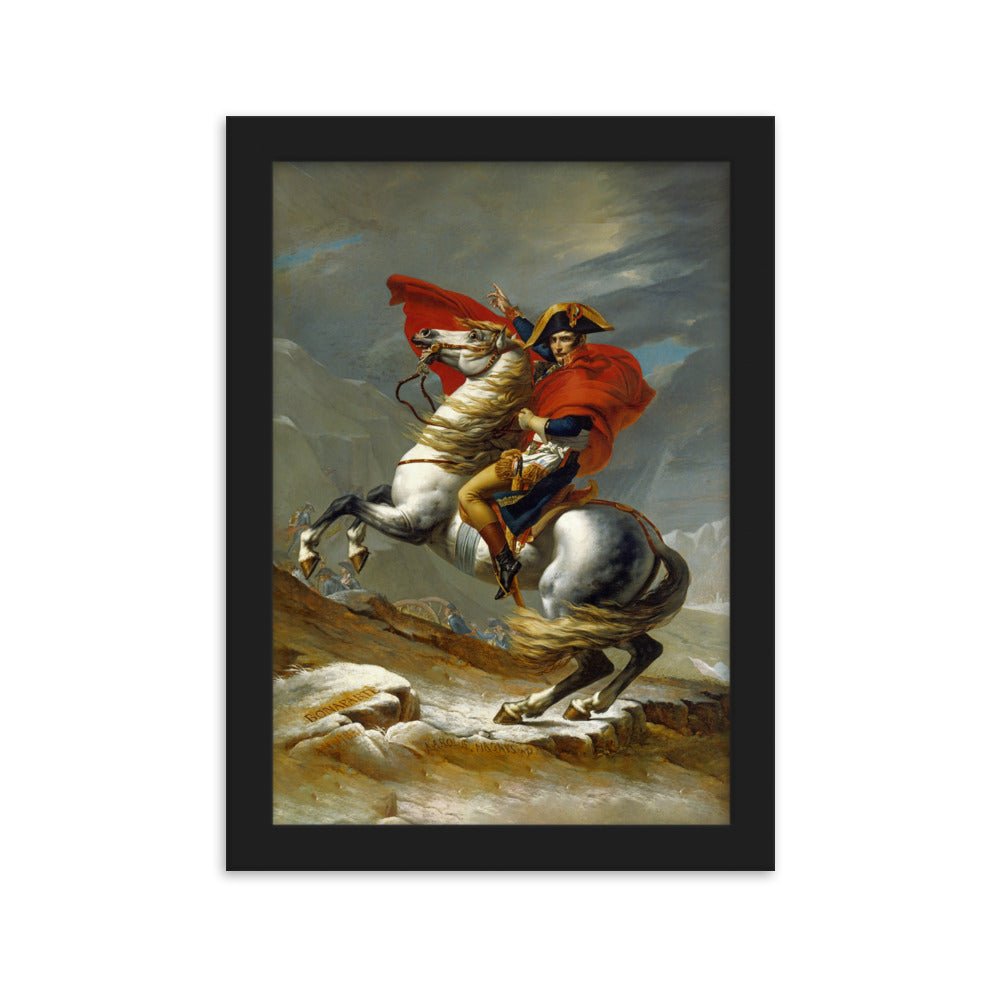 Poster - Napoleon Crossing the Alps Schwarz / 21×30 cm artlia
