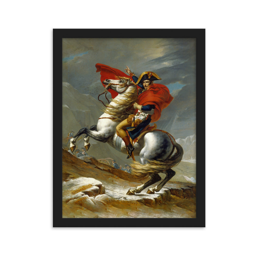 Poster - Napoleon Crossing the Alps Schwarz / 30×40 cm artlia