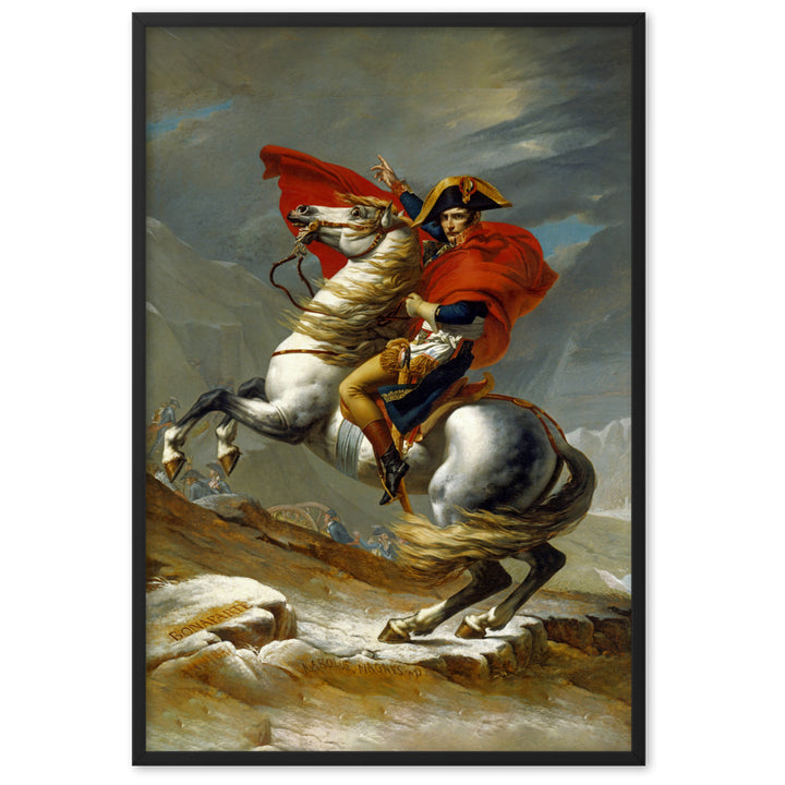 Poster - Napoleon Crossing the Alps Schwarz / 61×91 cm artlia