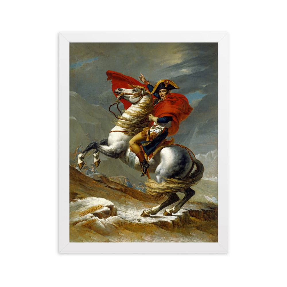 Poster - Napoleon Crossing the Alps Weiß / 30×40 cm artlia
