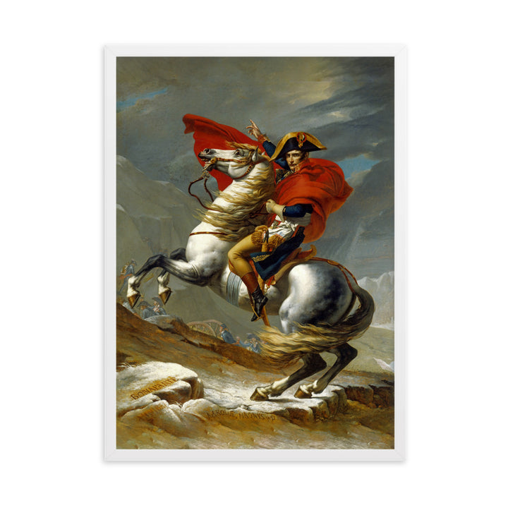 Poster - Napoleon Crossing the Alps Weiß / 50×70 cm artlia