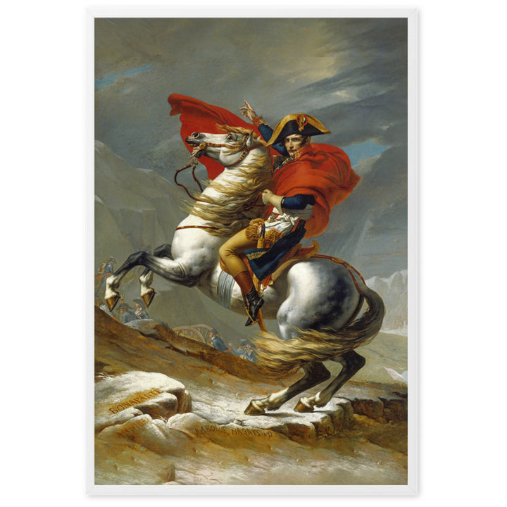 Poster - Napoleon Crossing the Alps Weiß / 61×91 cm artlia