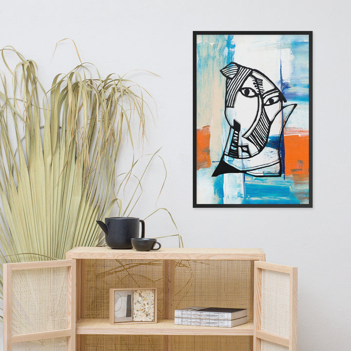 Poster - Pablo Picasso, Les Demoiselles d’Avignon in orange artlia