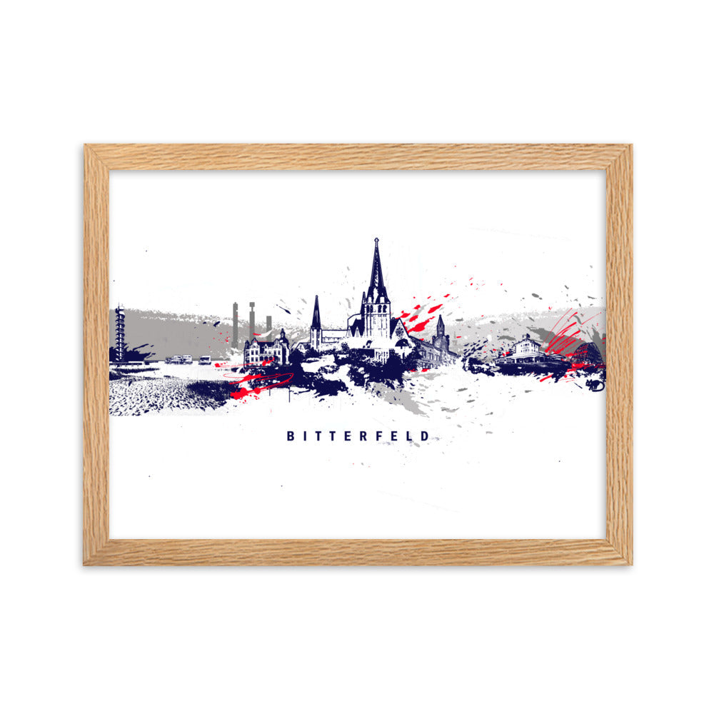 Poster - Skyline Bitterfeld Oak / 30×40 cm artlia
