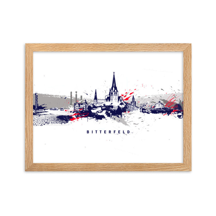 Poster - Skyline Bitterfeld Oak / 30×40 cm artlia