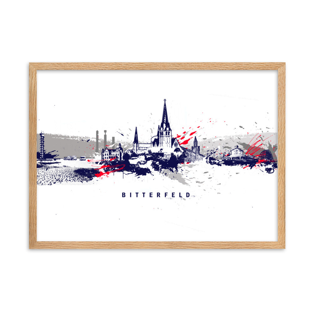 Poster - Skyline Bitterfeld Oak / 50×70 cm artlia