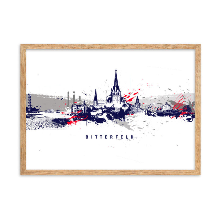 Poster - Skyline Bitterfeld Oak / 50×70 cm artlia