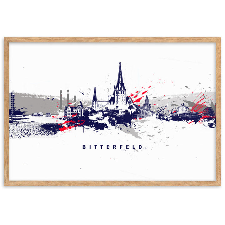 Poster - Skyline Bitterfeld Oak / 61×91 cm artlia