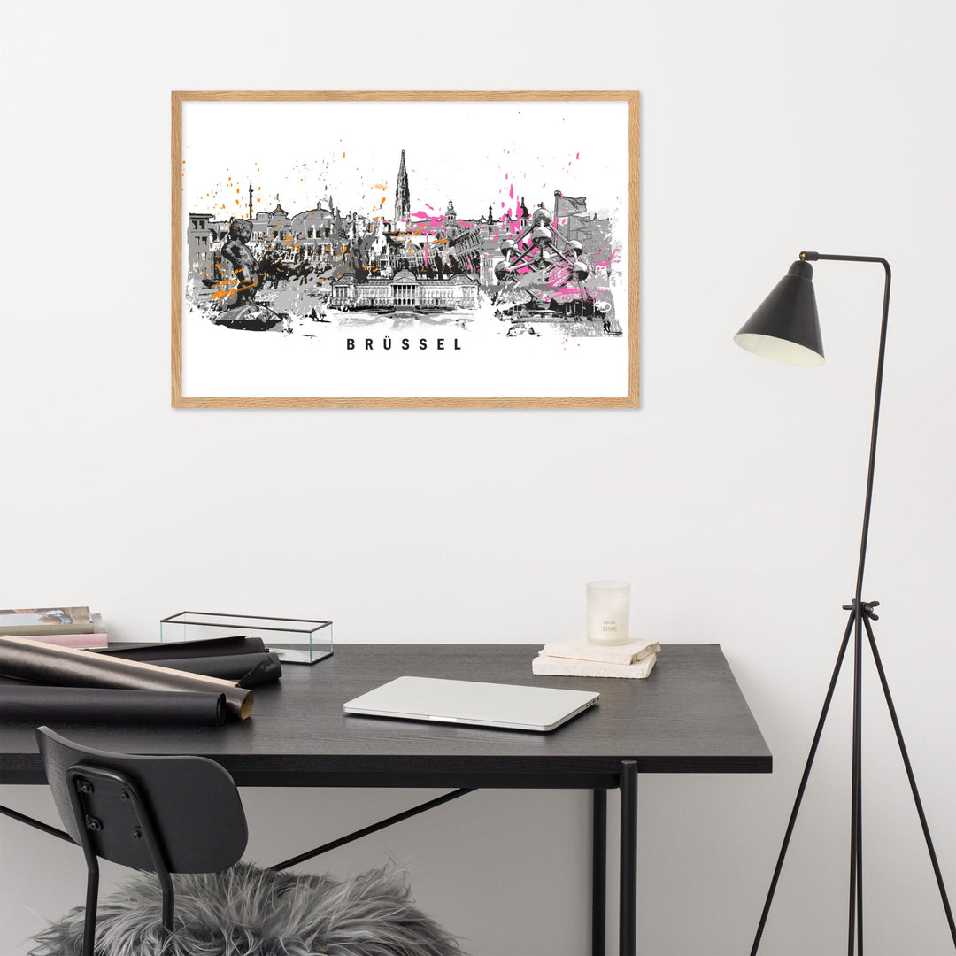 Poster - Skyline Brüssel artlia