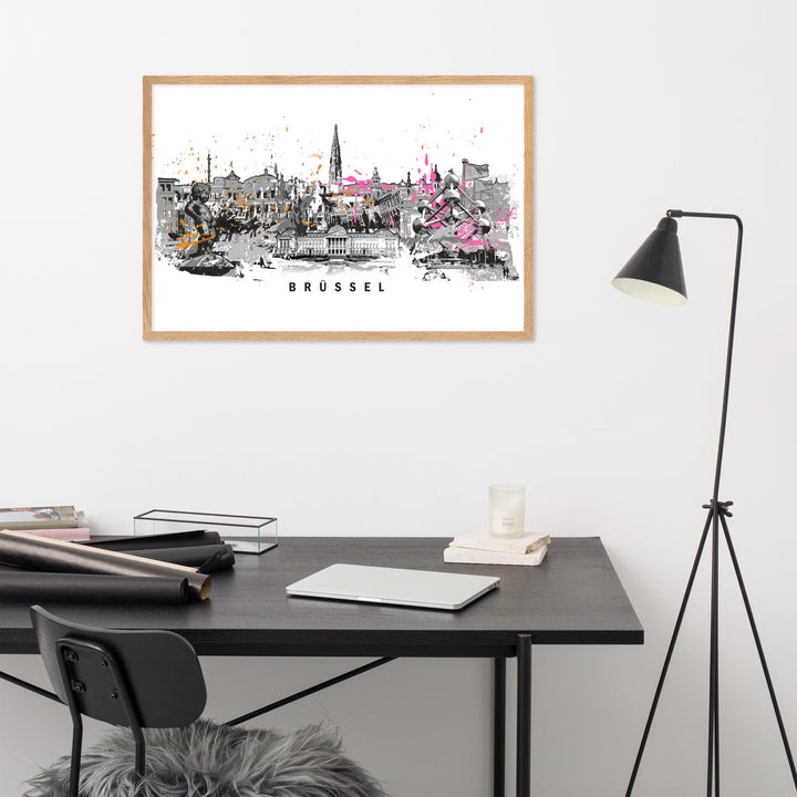 Poster - Skyline Brüssel artlia