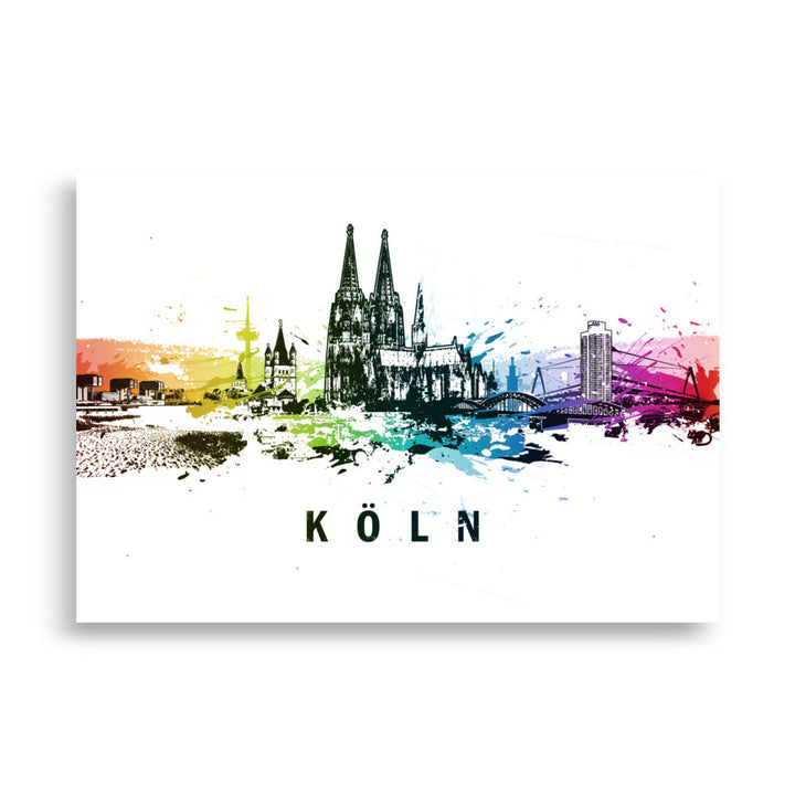 Poster - Skyline Köln 21×30 cm artlia